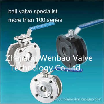 Q71f Investment Casting Wafer Type Flanged Ball Valve Pn16